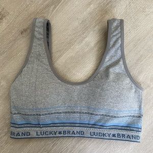 Lucky Brand Gray Medium Support Sports Bra M